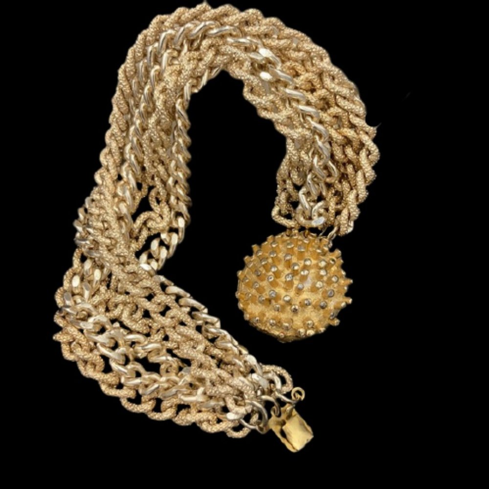 Vintage Multi Chain Atomic Age Bracelet